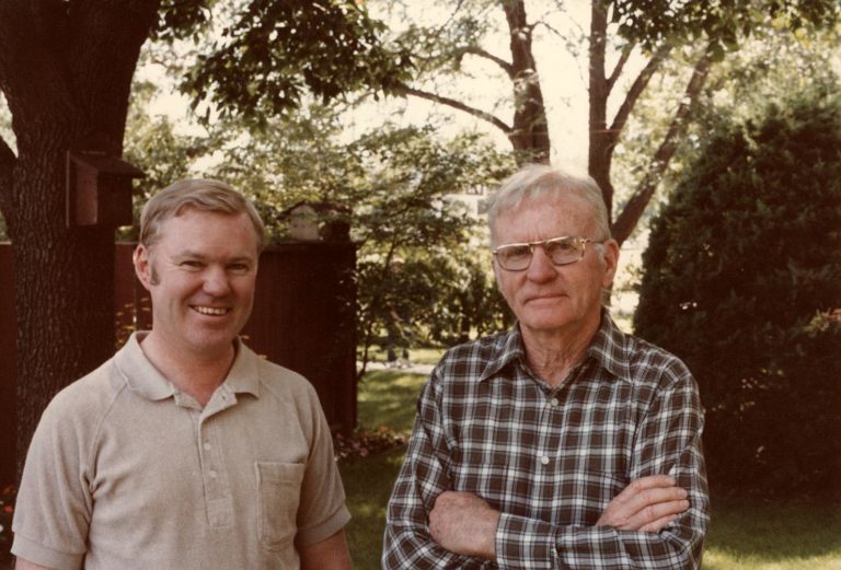 Forrest Sargent and his father, Maxwell in 1970.
