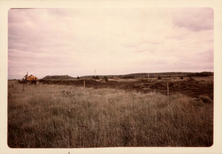 Fall 1974, breaking ground for the nursery on 18th Avenue.