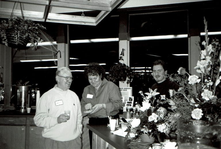 Forrest Sargent, Vicki Hennessey and Klark Dahlman at the store's open house, late 1990s.