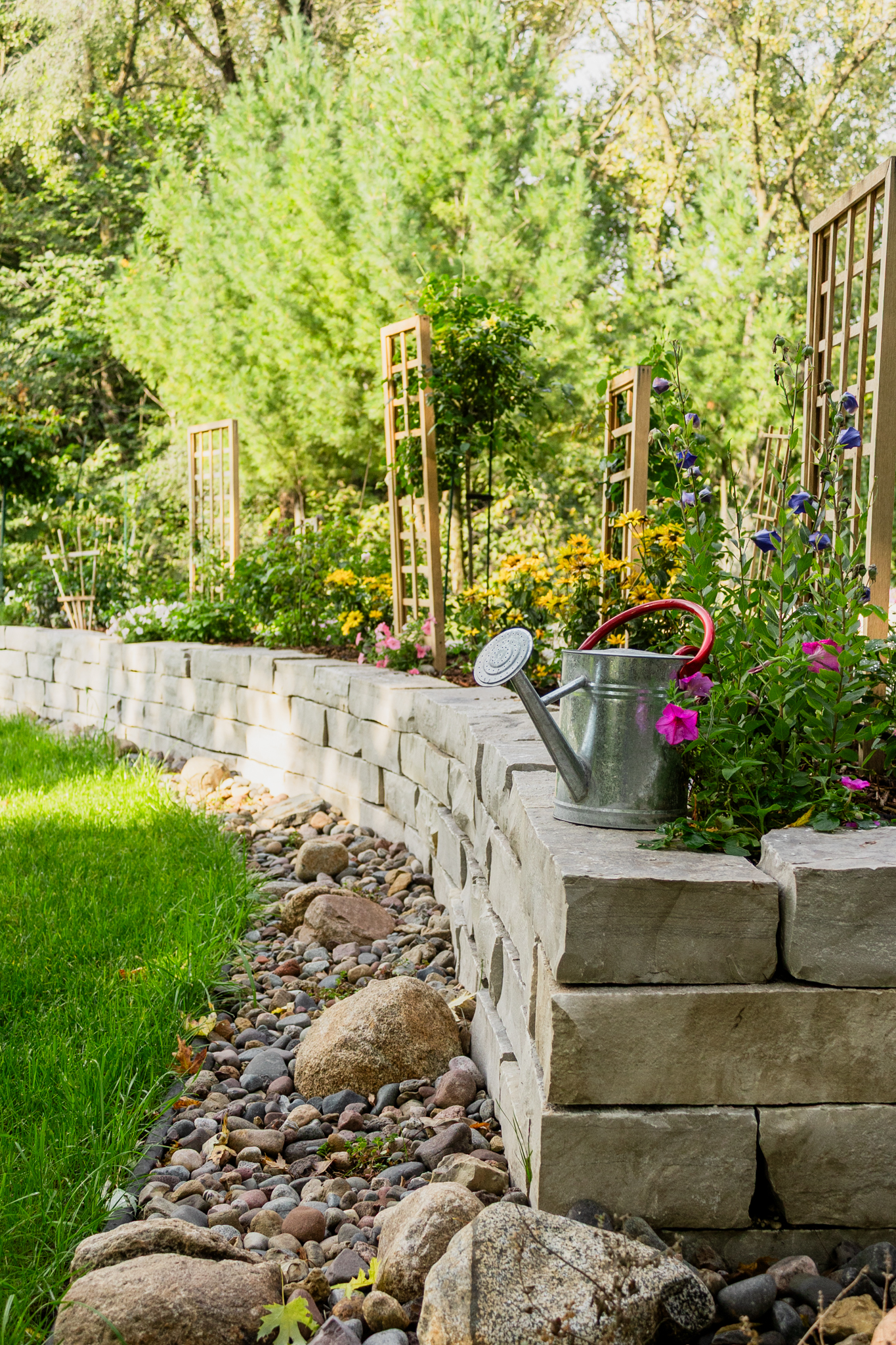 raised bed landscape watering can